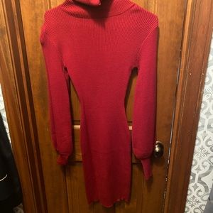 Beautiful red sweater dress from pink lily